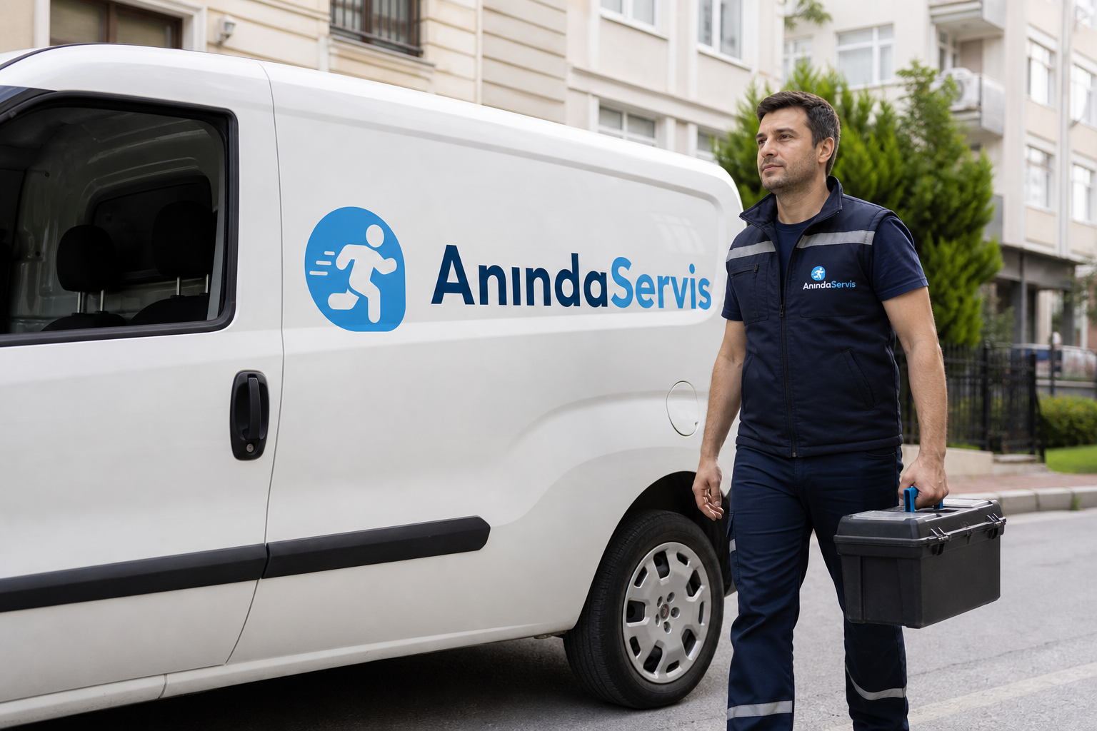 Anında Servis markalı servis aracı - İzmir SEG Beyaz Eşya Servisi